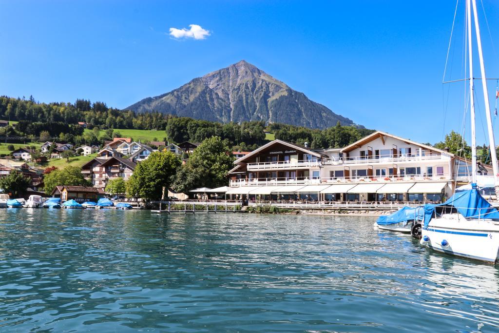 Strandhotel Seeblick Faulensee Exteriör bild